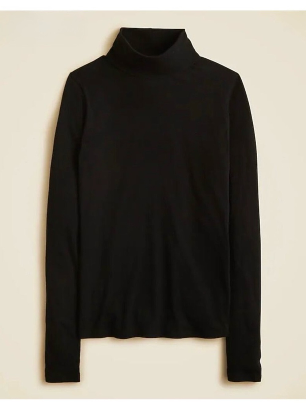 NWT J. Crew Feather Jersey Turtleneck Long Sleeve Black